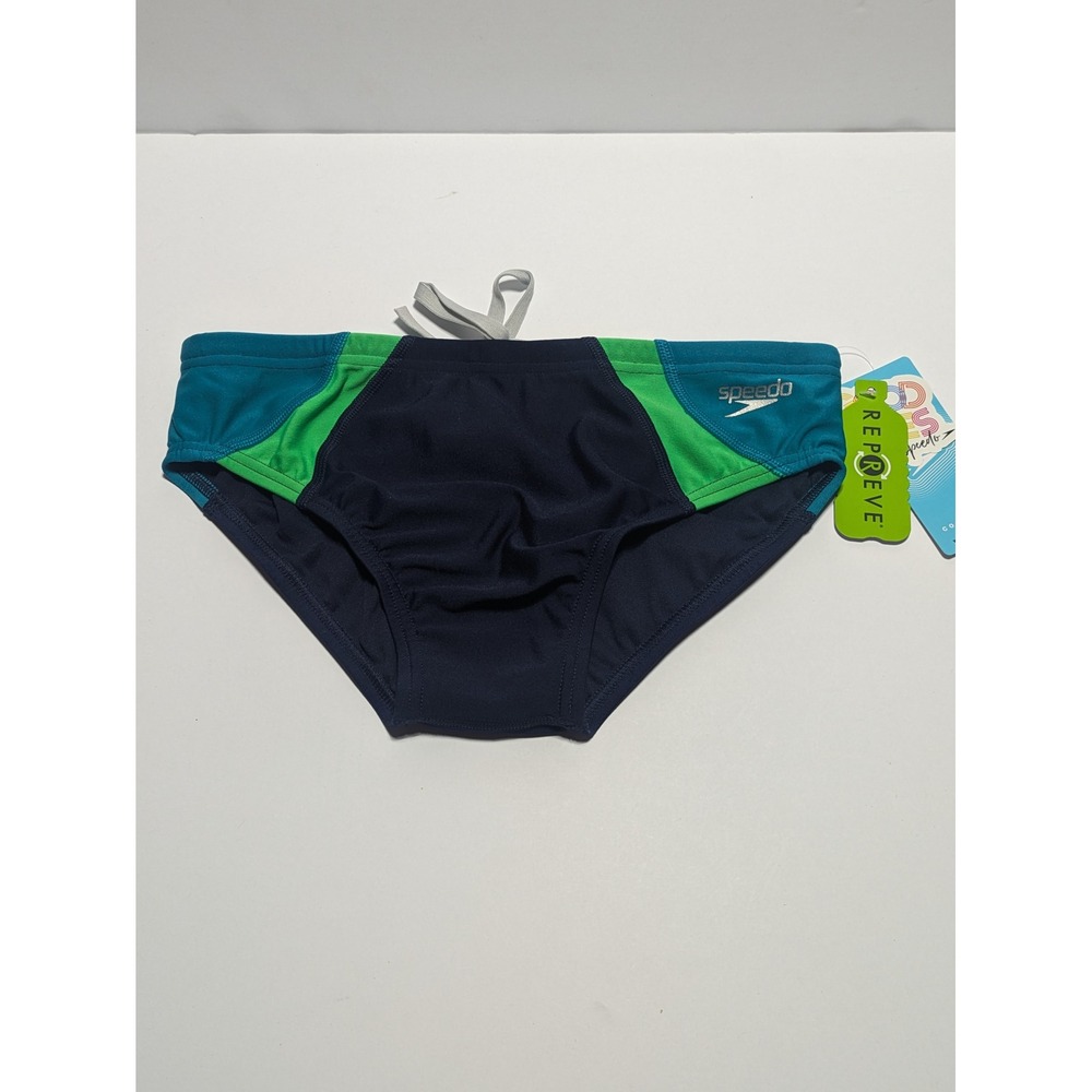 Speedo Mens Eco Endurance Swim Brief Peacoat Blue Green Size 30